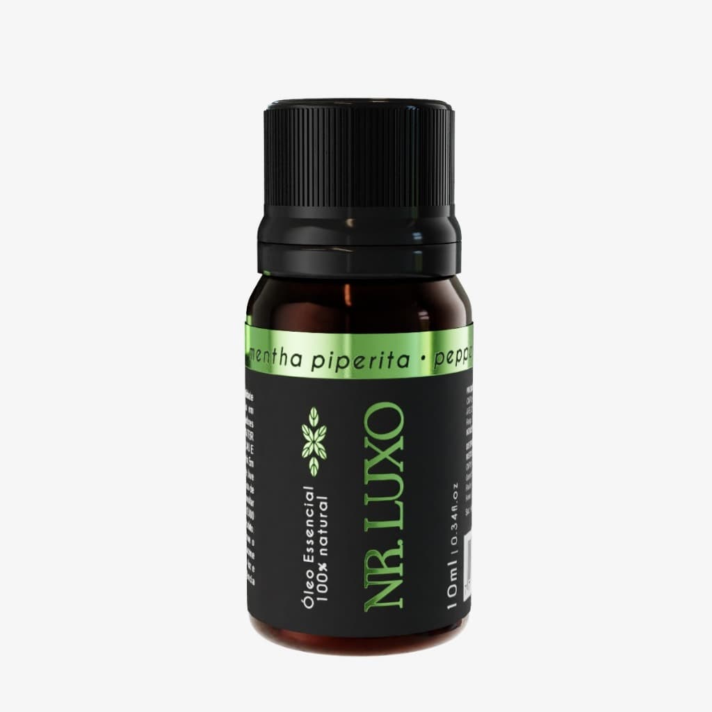 OLEO ESSENCIAL MENTA PIPERITA 10ML NATURAL VEGANO 100% PURO NR LUXO