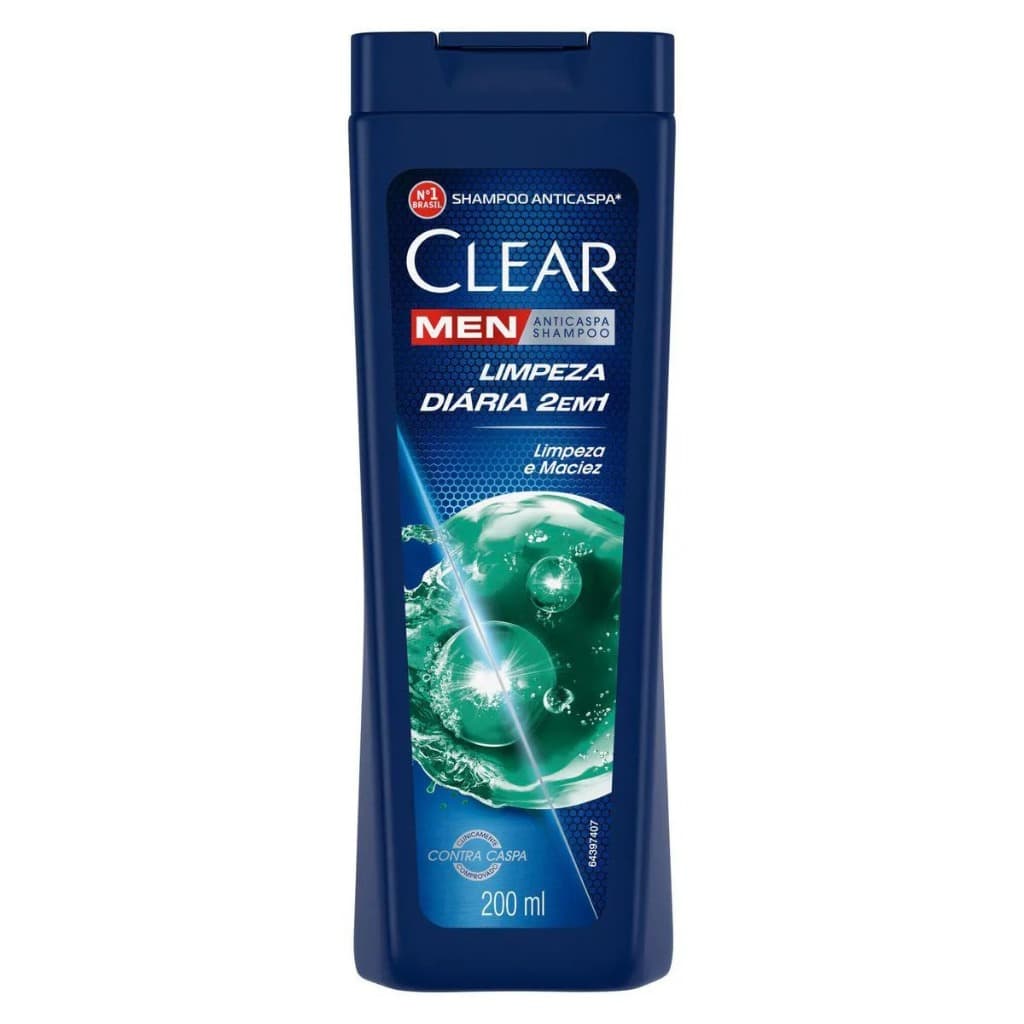 Shampoo Clear Men 2x1 Limpeza Diária 200ml