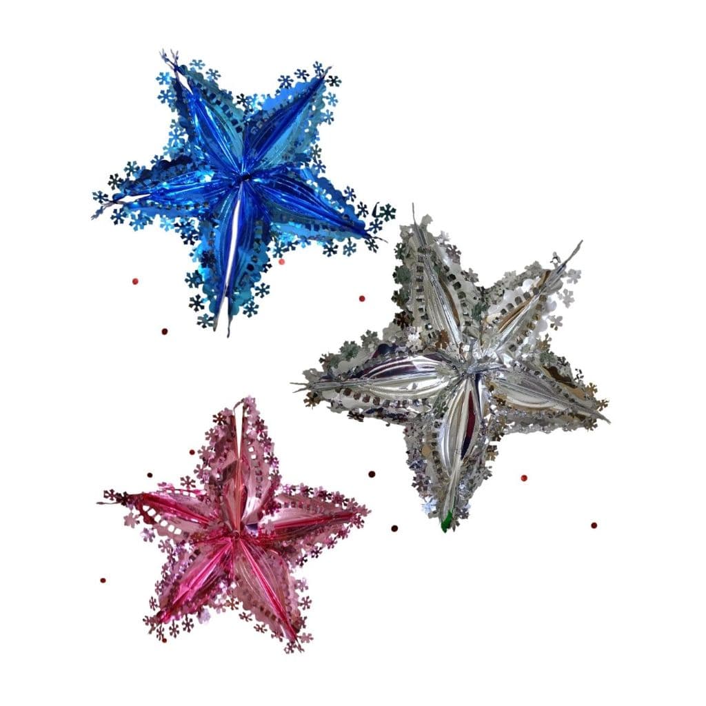 floco de neve prata/azul/rosa decoração de natal frozen  yx-6356