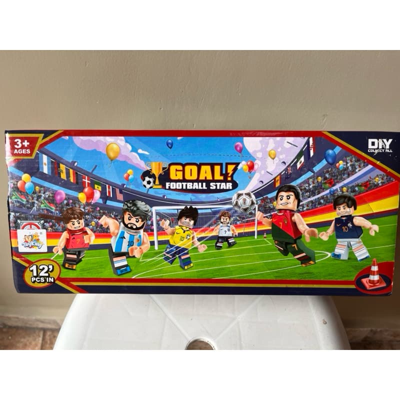 bonecos Lego equipe de futebol - legos de times com acessórios