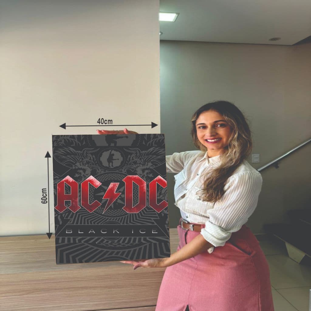 Plaquinha Decorativa Banda De Música Rock AC/DC