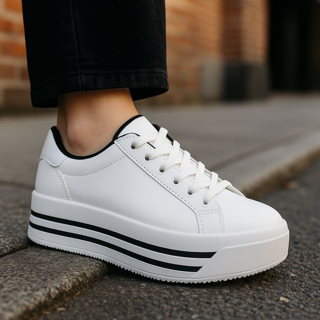 Tênis Feminino Plataforma Ultra Confortável Social Casual Leve Plataforma Palmilha Confort Envio 24h