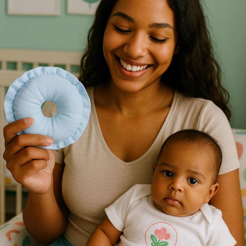 Rosquinha para Sutiã Amamentação lavável Macia 1 PAR, 2 PARES,  3 PARES 4 PARES - Azul bebê