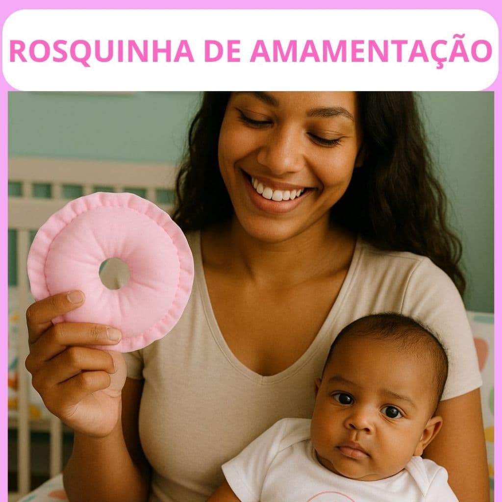 Rosquinha para Sutiã Amamentação lavável Macia 1 PAR, 2 PARES,  3 PARES 4 PARES - Rosa bebê