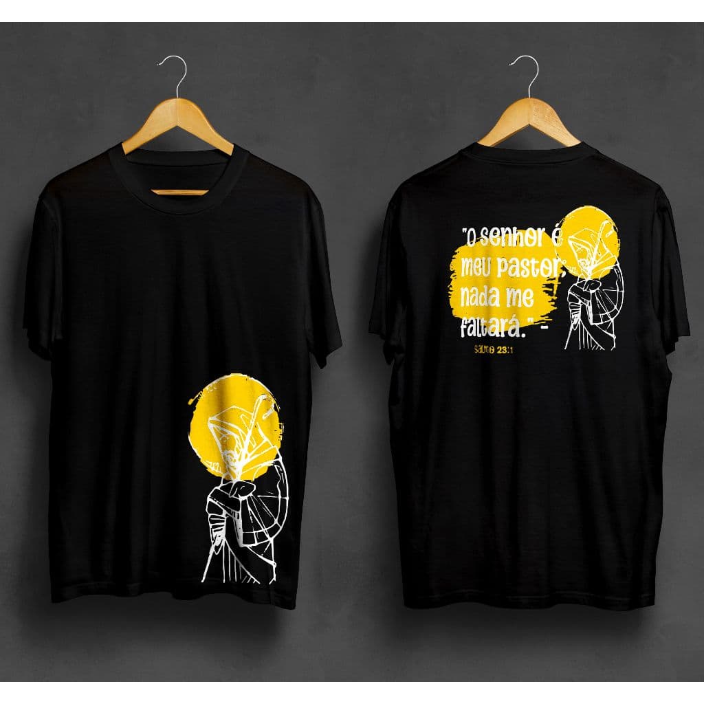 Camiseta Senhor Meu Pastor Jesus Religiosa Cristã Oferta Camisa Unissex Algodão LCMTV