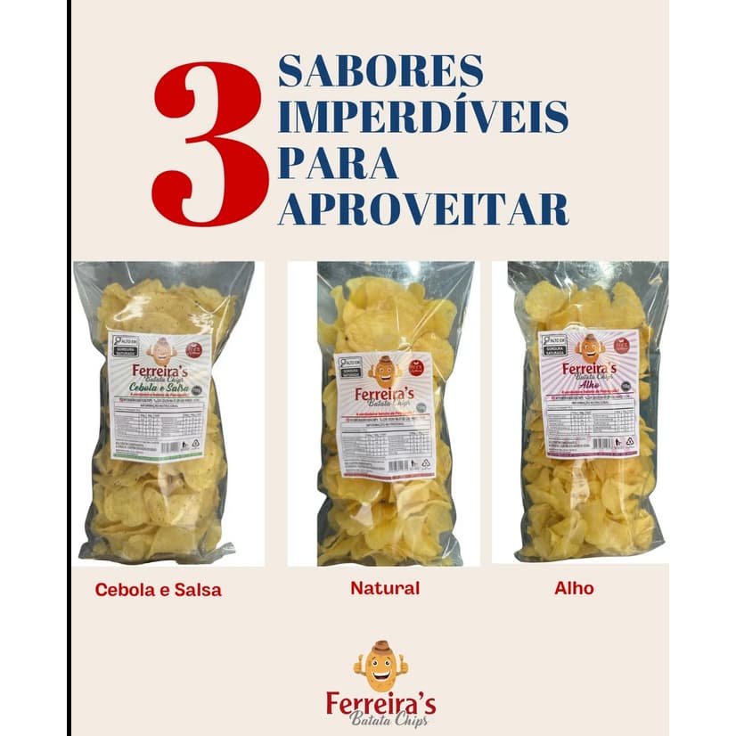 Kit 2 Batatas CHIP´S 300g - Direto da Fabrica - Petropolis - Sem Conservantes