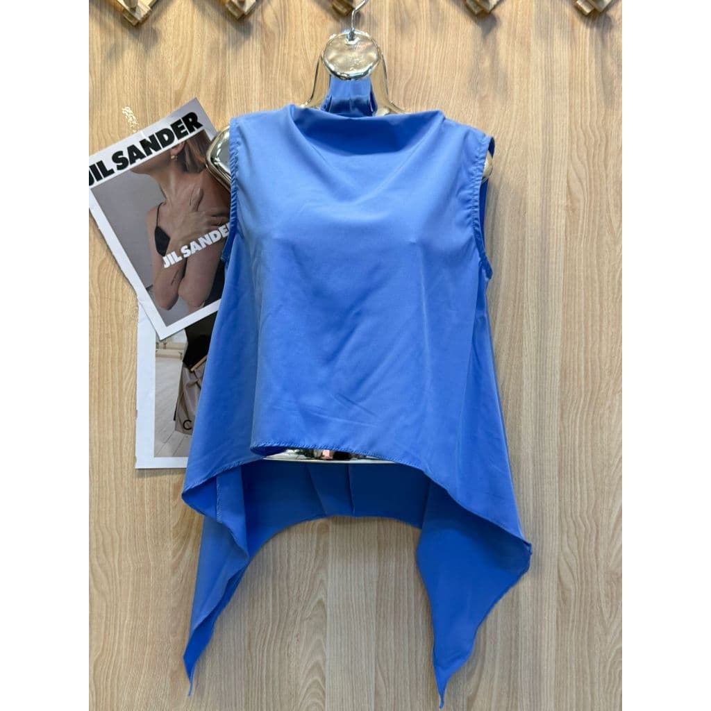 Blusinha Regata Fechada Bata Elegante Amarracao Atras