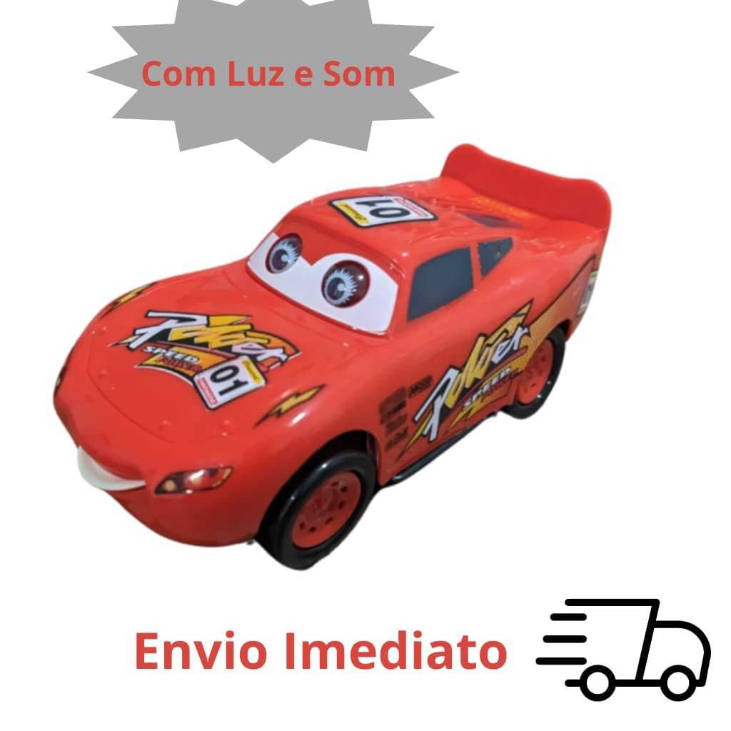 Carrinho Relâmpago Mcqueen Brinquedo Para Crianças Luzes e Som