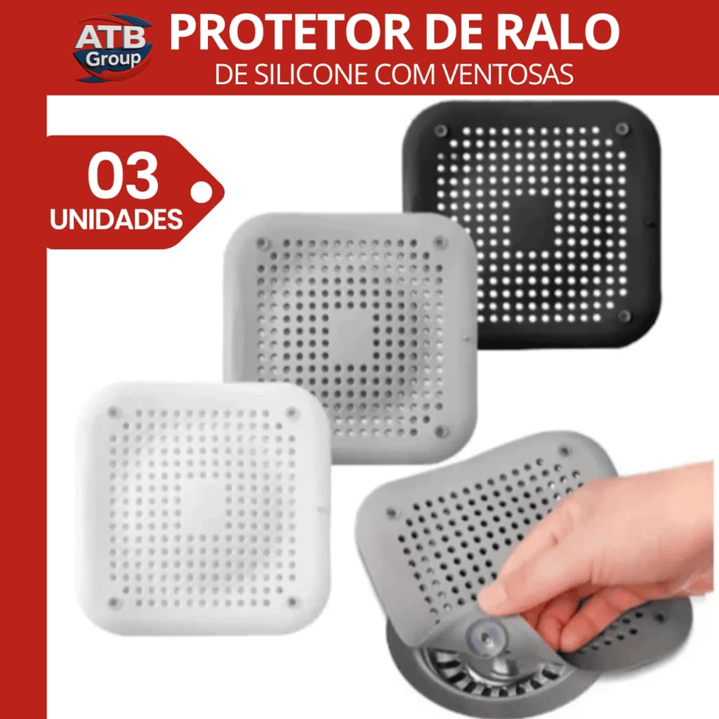 Protetor de Ralo de Silicone com Ventosas, Tampo de Ralo de Silicone, Filtro de Ralo