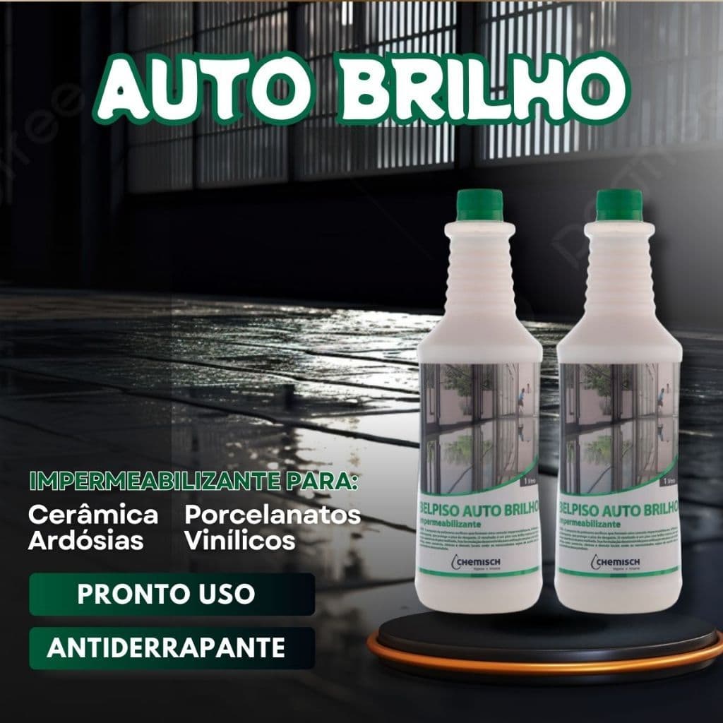 Impermeabilizante Para Pisos Auto Brilho 2L Combo Rende Mais
