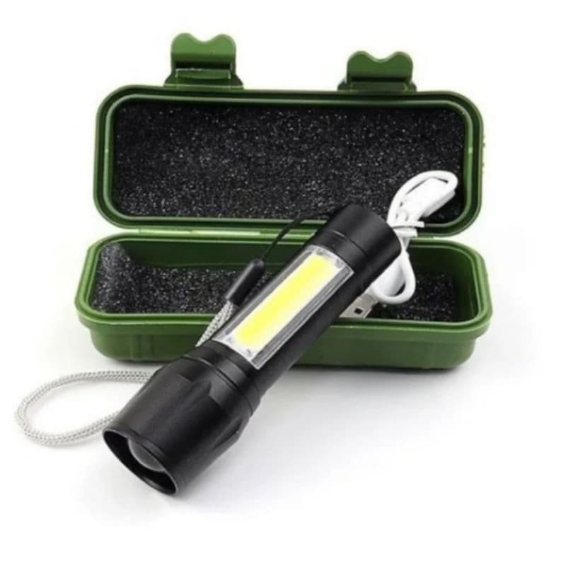 Mini Lanterna Led Tática 3 Modos Recarregável Camping Lampião