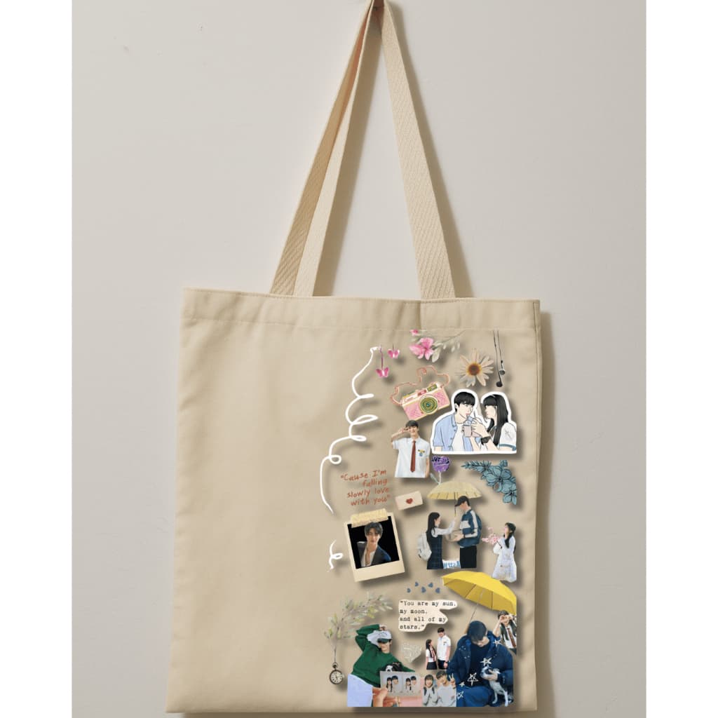 Ecobag DoramasL – 30x30cm Algodão Cru | Bolsa Ecológica K-Drama | Coleção Dorameira