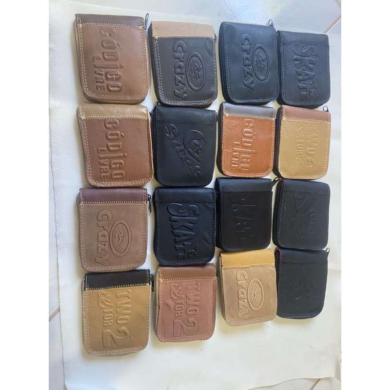 carteira masculina em couro  kit com 20 peças .barato para revenda