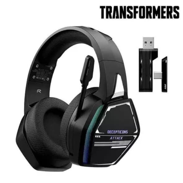 [Com Adaptador] Fone Headset gamer sem fio Bluetooth LED RGB Com Microfone Original H'maston SNS13