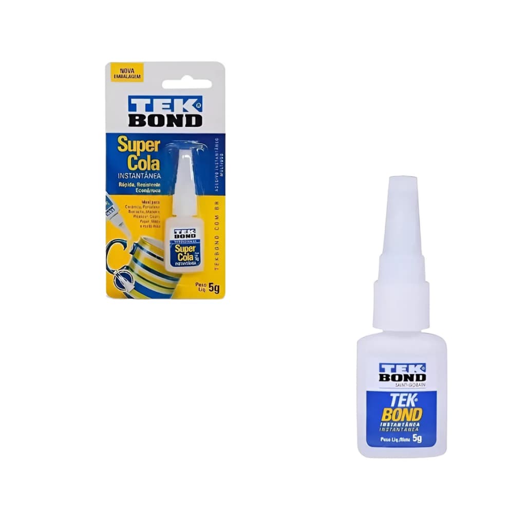 Cola Instantânea Liquida Tekbond 5g Multiuso Super Forte 1u