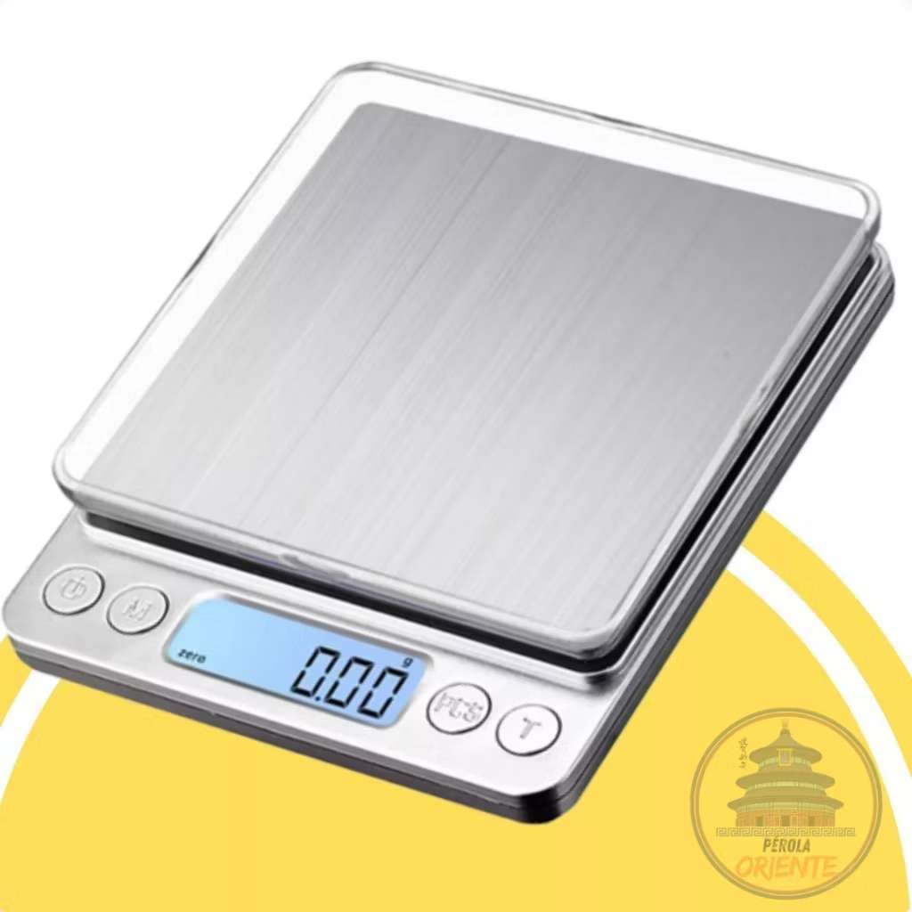Mini Balança Digital Eletrônica De Precisão De 0.1 A 500g Cor Cinza