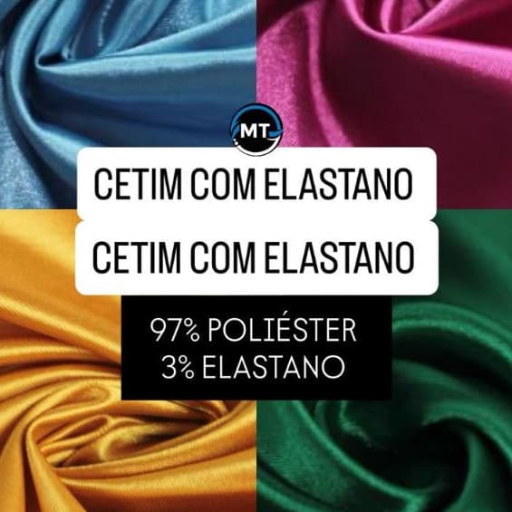 3 Metros Tecido Cetim c/ Elastano x (1,45mts larg)