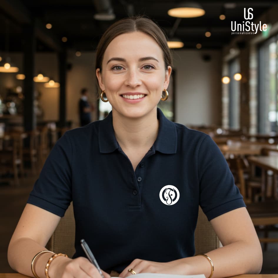Camisa Gola Polo Fonoaudiologia Profissões Unissex e Baby Look Emblema em Malha Piquet Premium