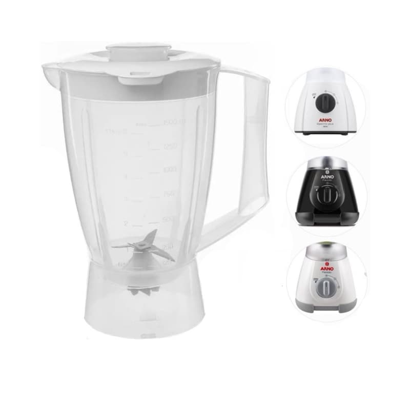 COPO DE LIQUIDIFICADOR COMPATIVEL COM  ARNO OPTIMIX PLUS LN37 / FACICLIC TOP LN38/EASY MIX/POWER MIX 550W LQ10- A LQ38