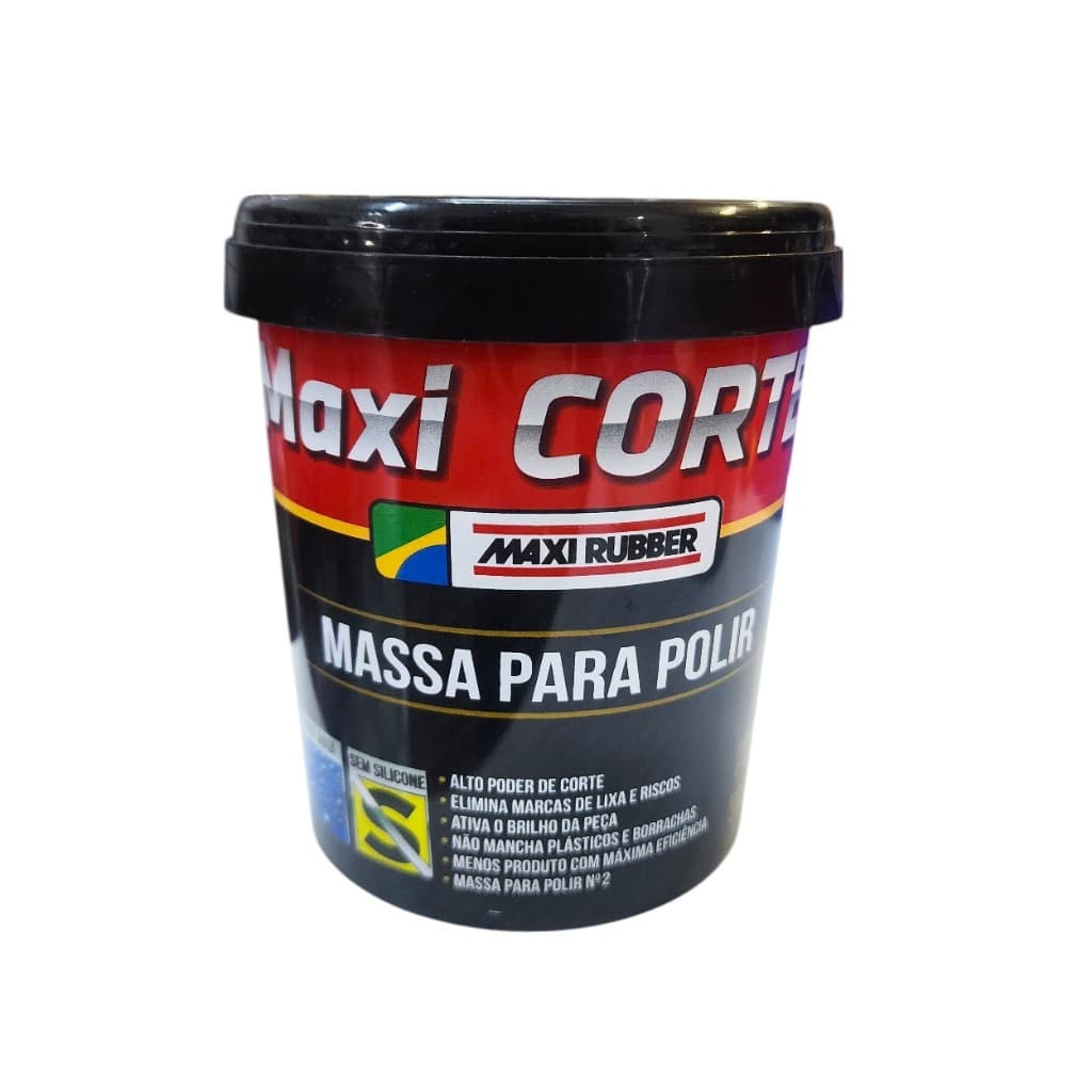 Massa De Polir Automotivo Maxi Corte Base Água 500gr N°2 Uso Profissional