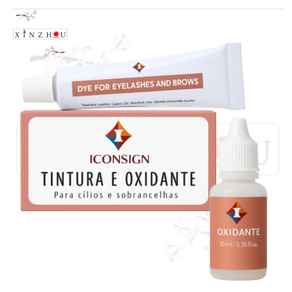 4 Tinturas com Oxidante Iconsign para Cílios e Sobrancelhas Profissional