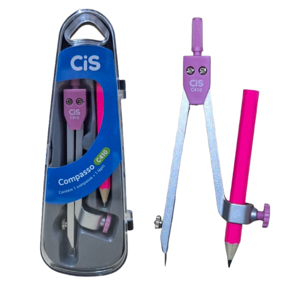 Compasso Escolar C410 c/ Lápis Unitário - Cis
