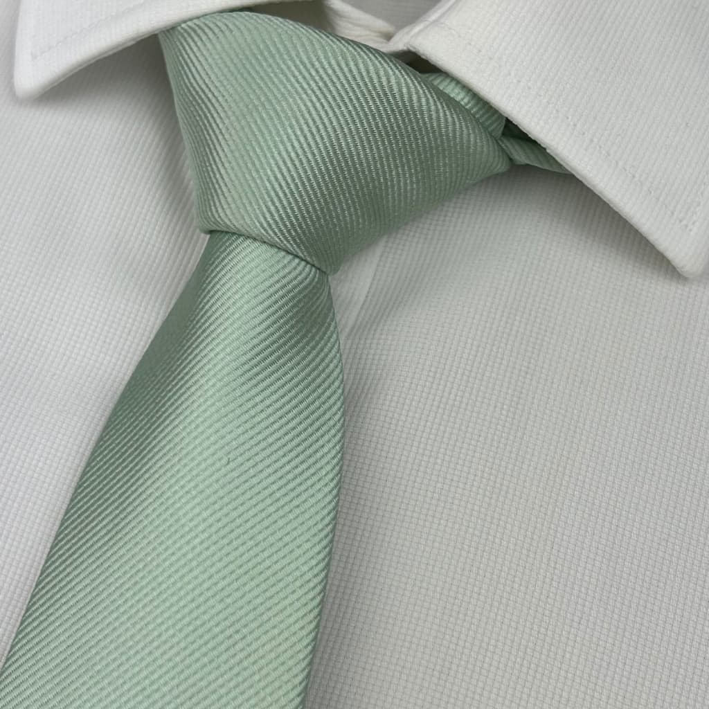 Gravata Verde Menta Masculina Semi Slim e Slim Quadriculada e Riscadinha Para Padrinhos
