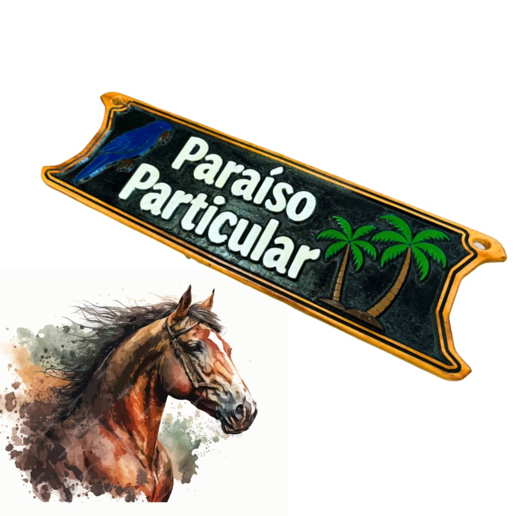 Placa Personalizada Madeira Maciça Nobre Varias Medidas Sítio Chácara Fazenda  - Woodart
