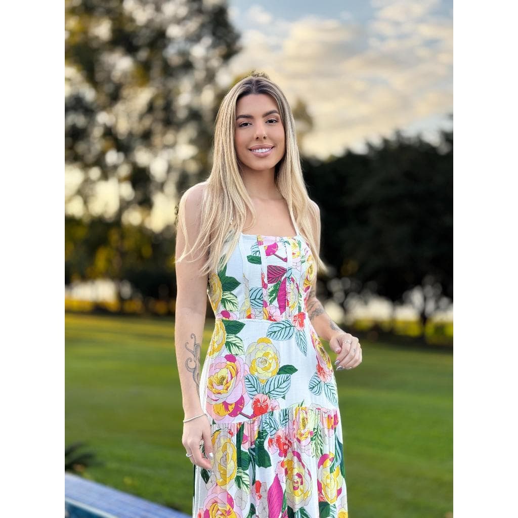 vestido longo flor de luar PRIMAVERA/VERÃO