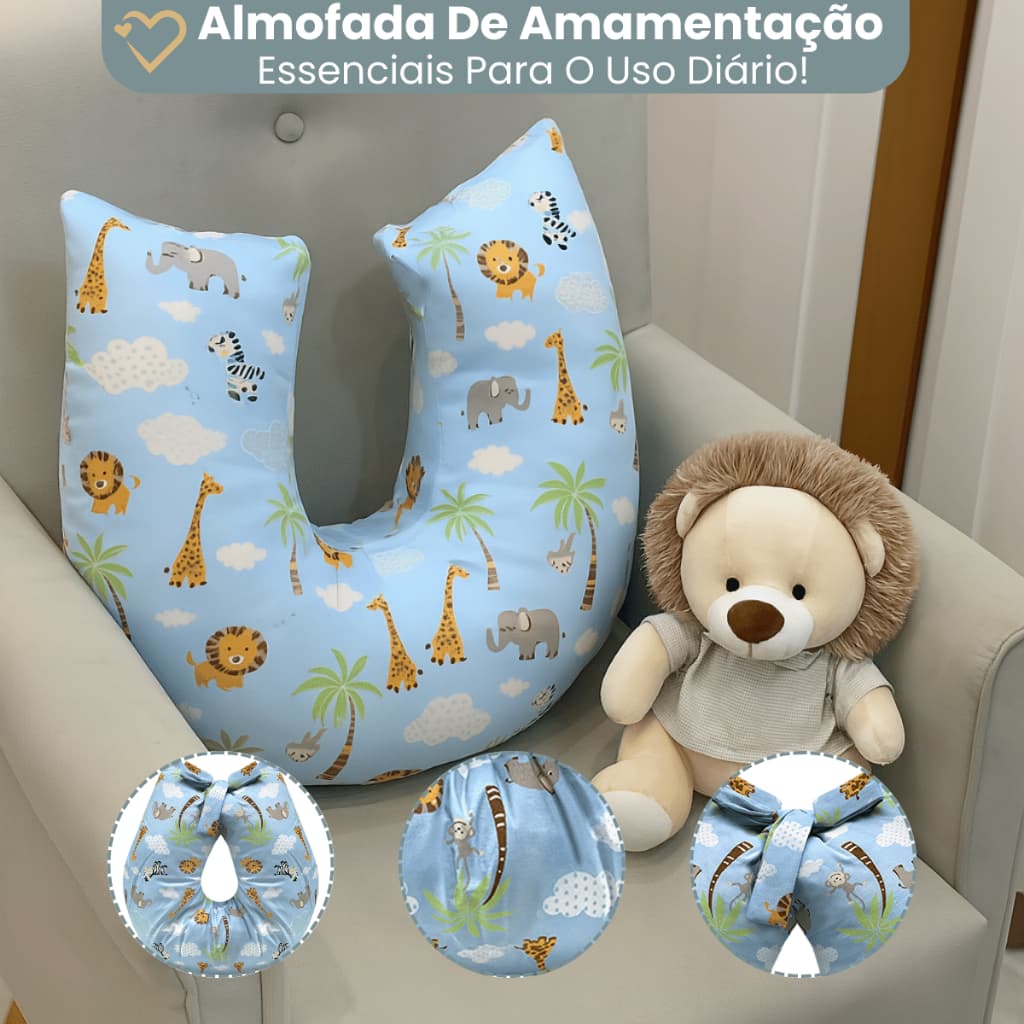 Almofada De Amamentaçao Bebe Travesseiro Menina Menino Maternidade Varias Estampas