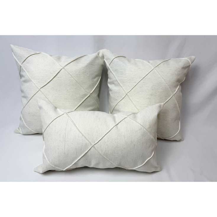 Kit Capas Drapeadas Tecido Lino 2 capas 45x45 e 1 Capa 35x50 para decoração de sofá, cadeira, sala.