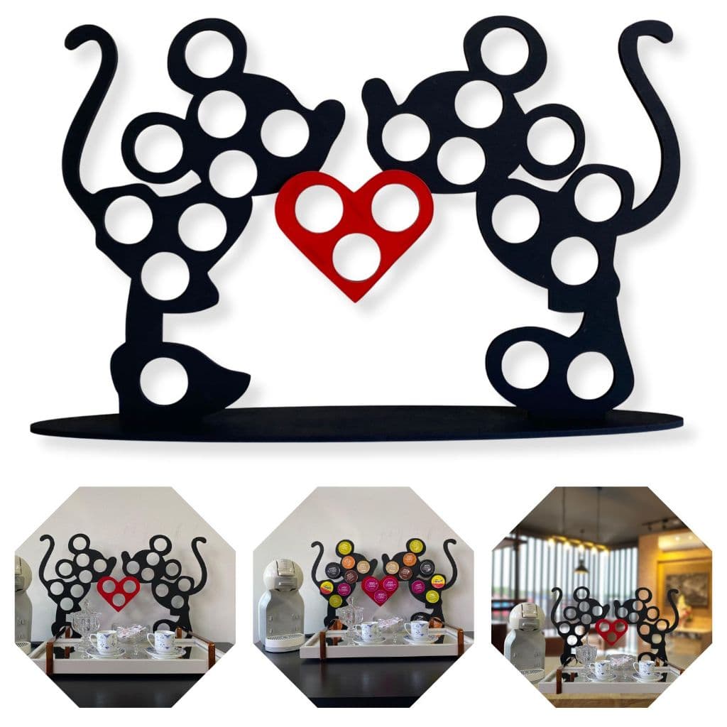 Suporte Cápsulas Nescafé Dolce Gusto Minnie E Mickey Mdf