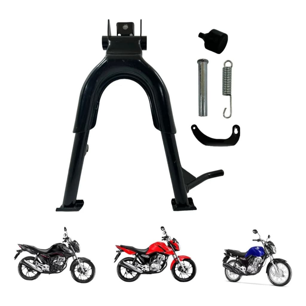 Kit Cavalete Central Apoio Descanso Cg Titan Fan 160 /150/ 125