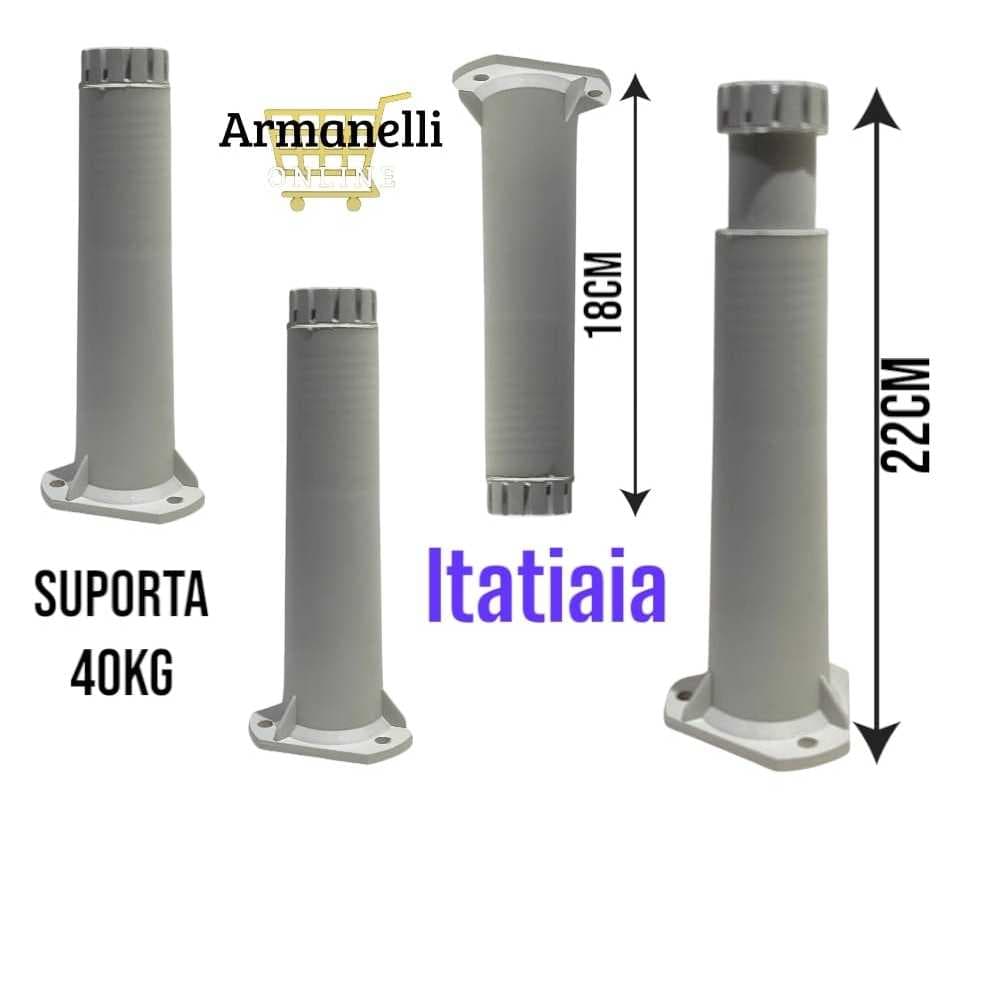 Kit C/ 2/4/6 Pé De Armários ITATIAIA Cozinhas Bancadas Gabinetes Pia 18 a 22cm Plástico Forte