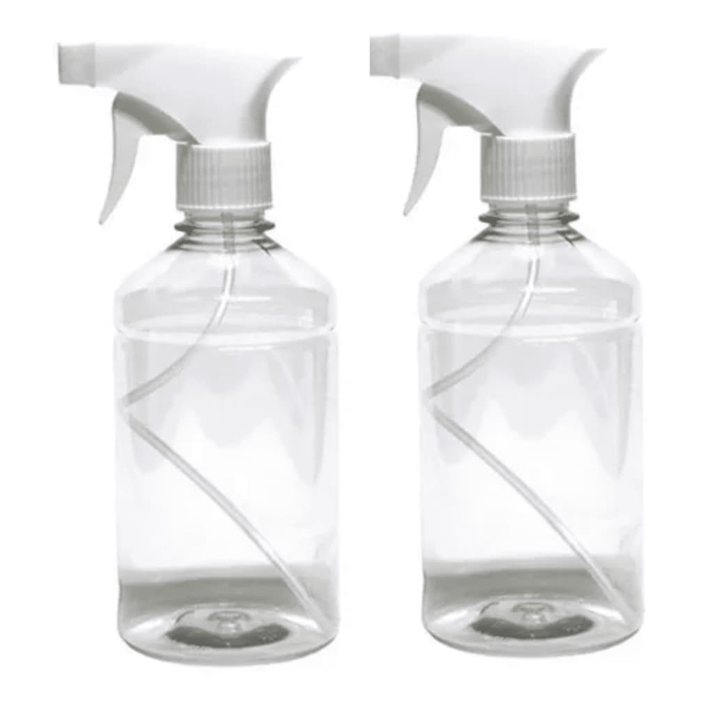 2 Borrifador Pulverizador Spray Frasco 500 Ml Gatilho Profissional