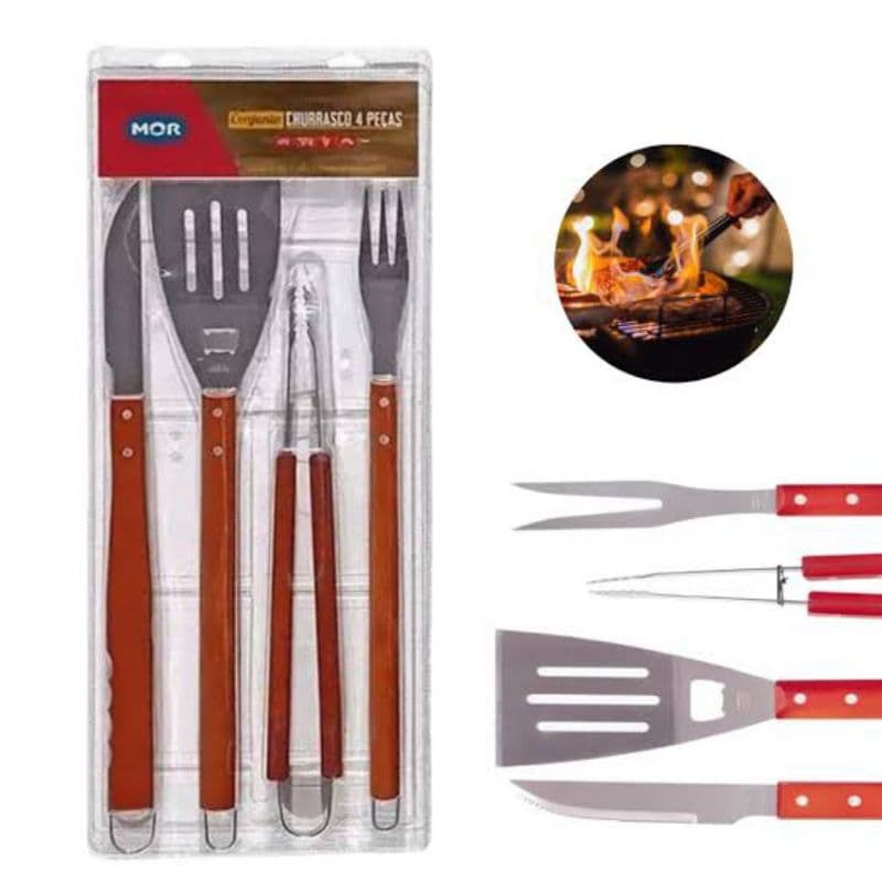 Conjunto de Churrasco c/ 4 Peças Mor