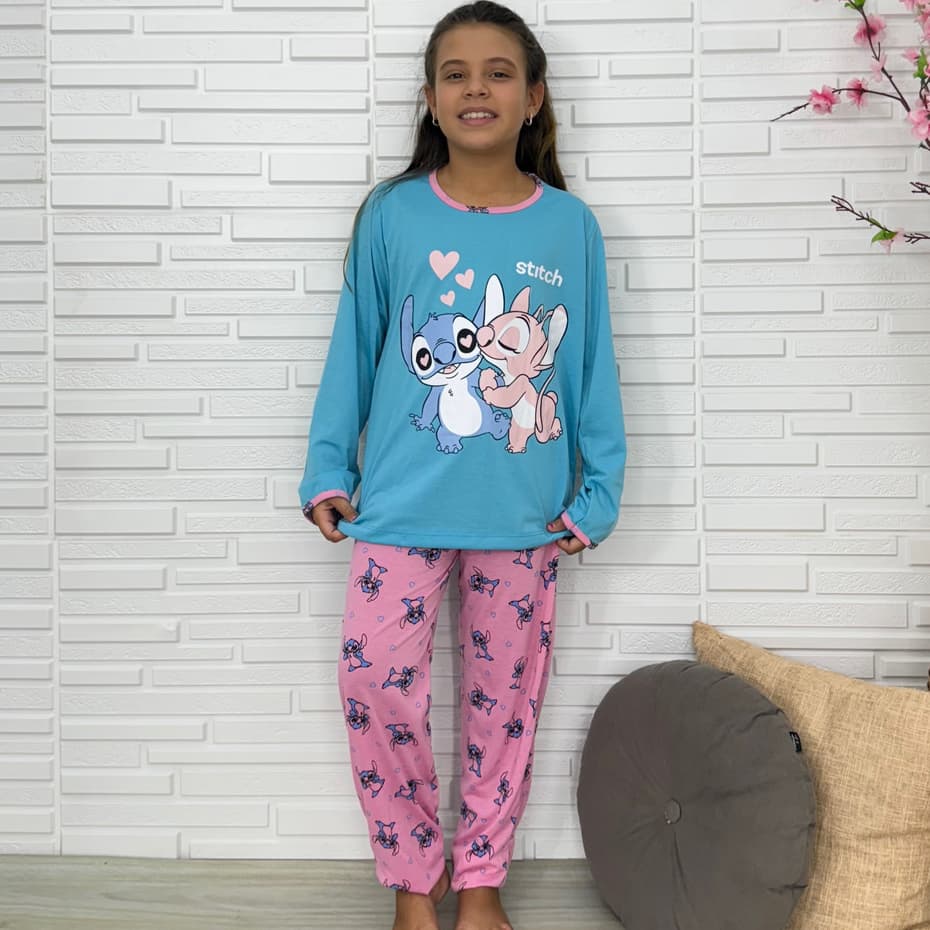Pijama Infantil Personagem Malha Longo De Frio Inverno Djl