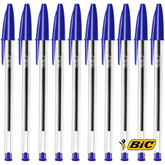 Kit de Caneta Bic Cristal Clássica Ponta Média 1.0 Esferográfica
