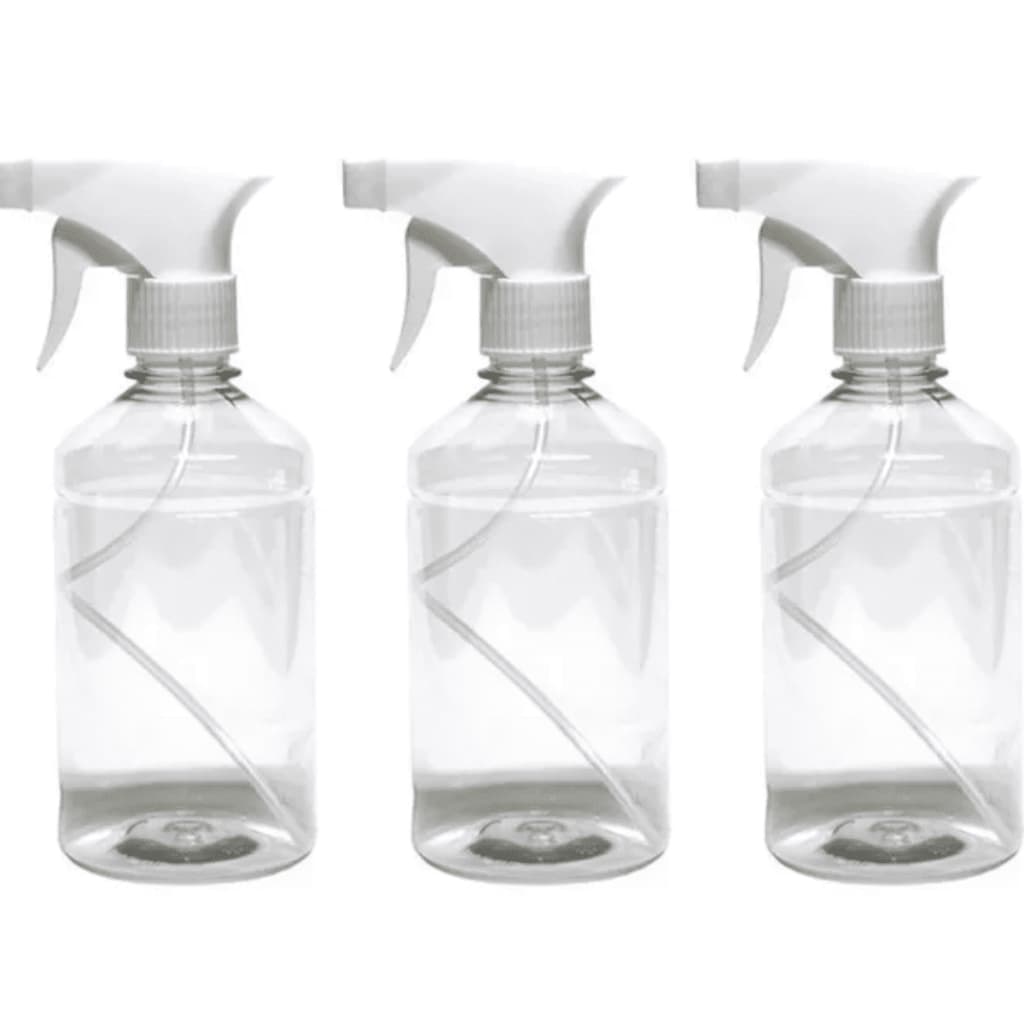 3 Borrifador Pulverizador Spray Frasco 500 Ml Gatilho Profissional