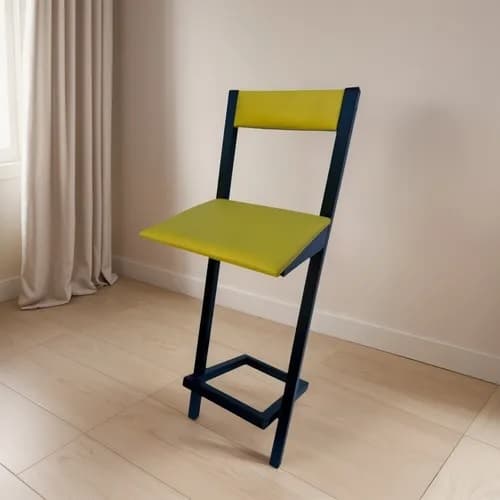 Banqueta Cadeira Bistrô Industrial Gourmet Sala Cozinha Mão Francesa - Amarelo