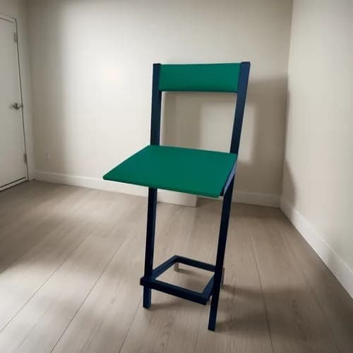 Banqueta Cadeira Bistrô Industrial Gourmet Sala Cozinha Mão Francesa - Verde