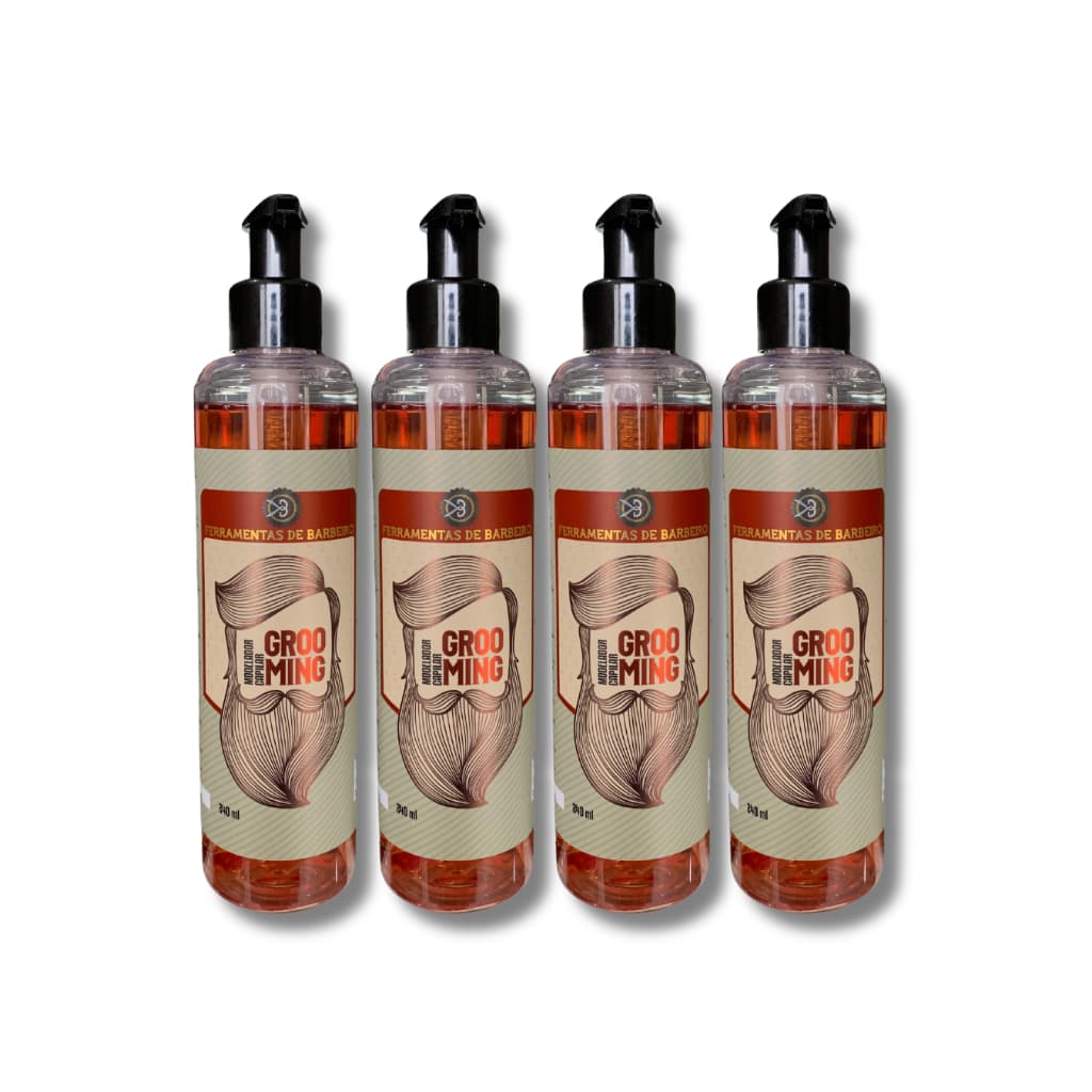 Grooming Modelador Capilar Kit com 4 - Ferramentas de Barbeiro 240ml