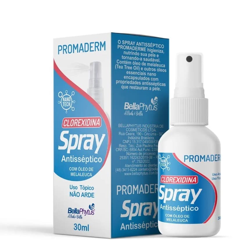 Spray Antisséptico Clorexidina Promaderm 30ml - BellaPhytus