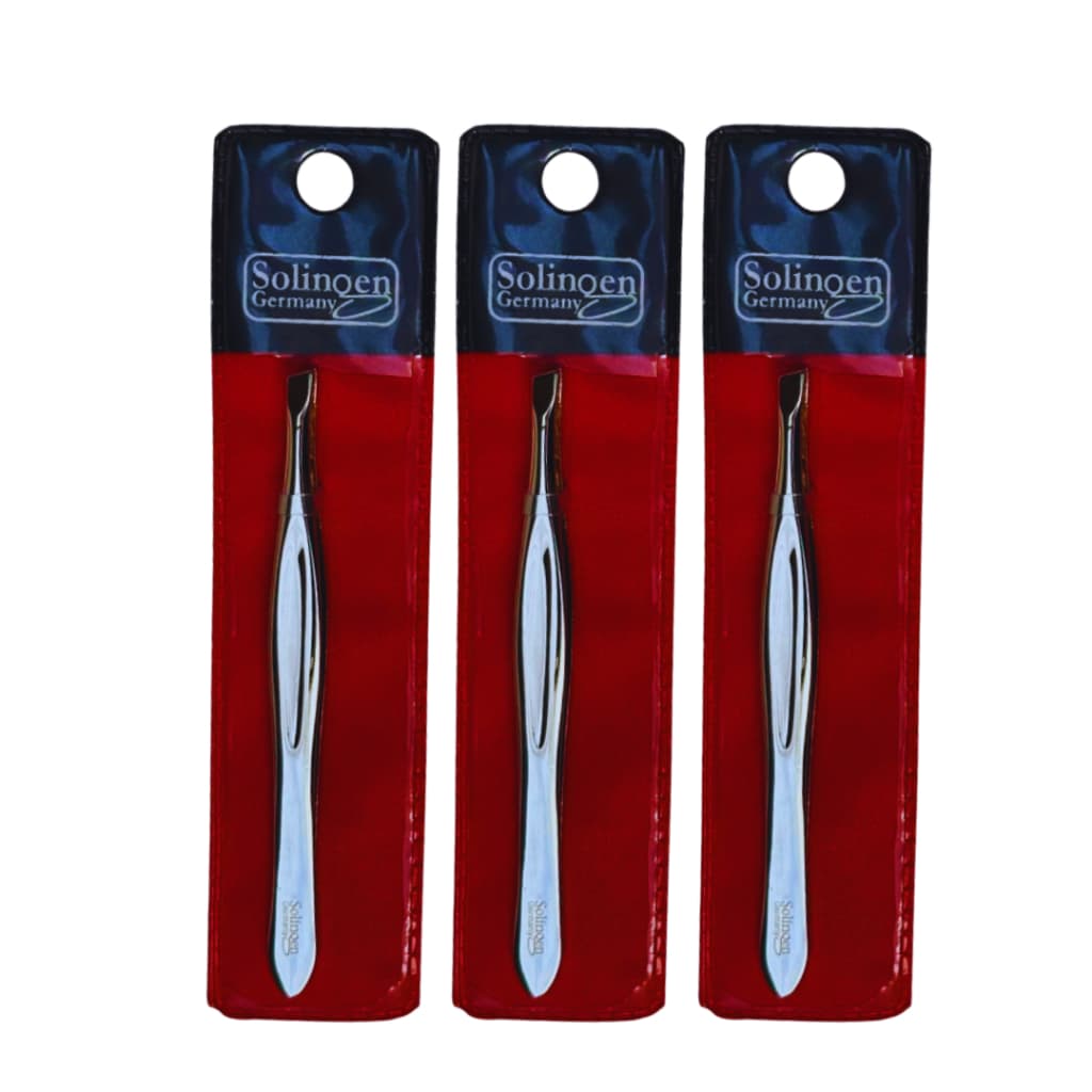 Kit 3 Pinças Solingen Chanfrada Para Designer De Sobrancelhas Original