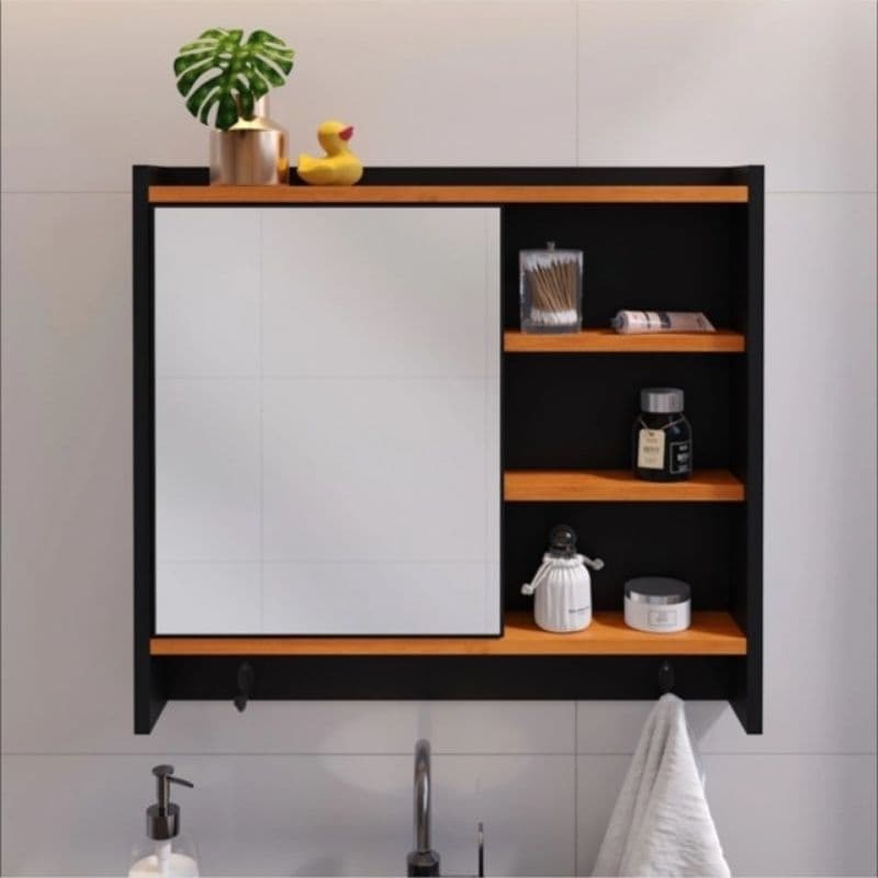 Espelheira Armarinho Genova 1 Porta Banheiro Envio Imediato