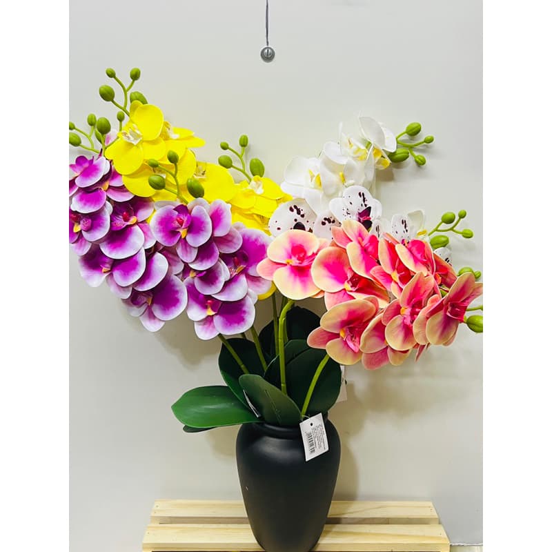 1 galho de orquidea artificial decorativo 50cm