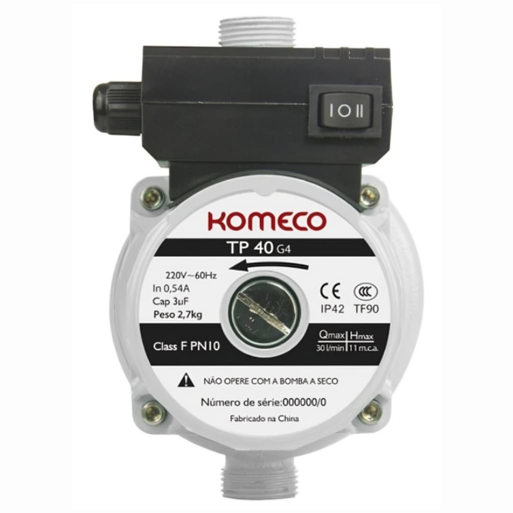 Mini Bomba / Pressurizador De Água Quente E Fria 127v Komeco Tp40 G4 120w