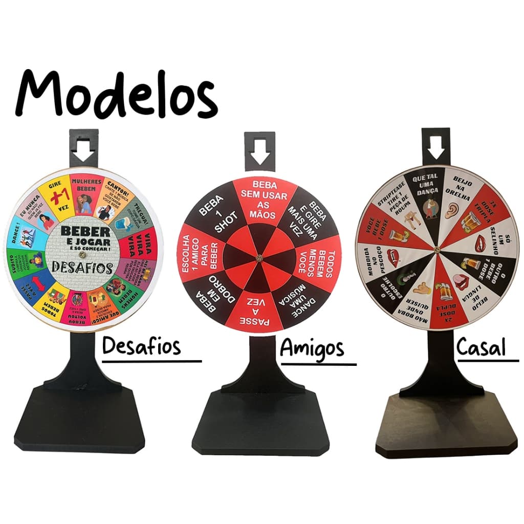 Jogo de Roleta Shot Vira-vira Amigos Parceiro Esquenta Vira-vira Dose
