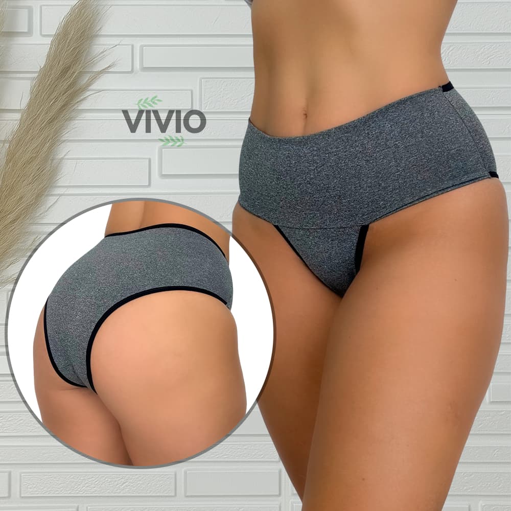 Kit com 2 Calcinhas Modeladora Cós Alto Super Conforto e Alta Compressão