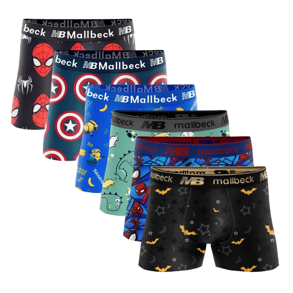 KIT 10 Cueca box boxer INFANTIL Mallbeck Microfibra